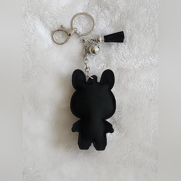 Labubu Sparkling White Silver Keychain Bag Charm - Picture 3 of 3